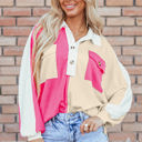  Kehlani Ribbed Collared Oversized Sweatshirt