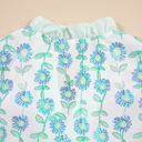 Keilani Patchwork Flutter Sleeve Blouse