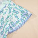  Keilani Patchwork Flutter Sleeve Blouse