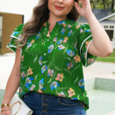  Keilani Short Sleeve Floral PLUS Top