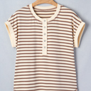  Keira Stripe Half T Shirt