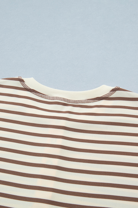 Keira Stripe Half T Shirt