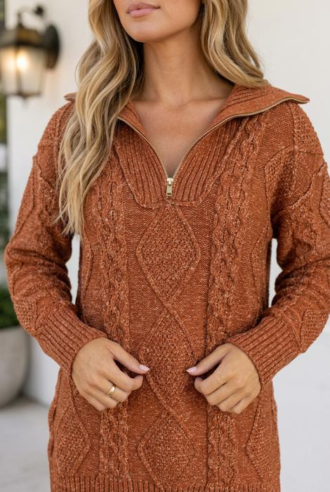 Keith Knit Drop Shoulder Long Sweater