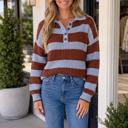 Red Dahlia Large Keleste Shoulder Relaxed Pullover Sweater