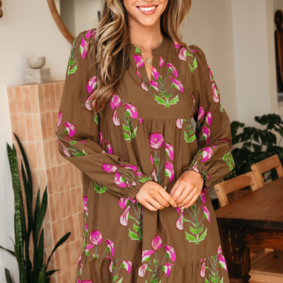 Kelly Hem Puff Sleeve Dress