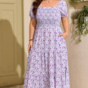  Kelsey Square Smocked Maxi PLUS Dress