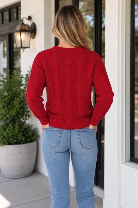 Kendrra Dropped Shoulder Pullover Sweater