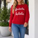 Fiery Red XL Kendrra Dropped Shoulder Pullover Sweater