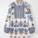 Sky Blue 2X Kennedi Long Sleeve Mini PLUS Dress