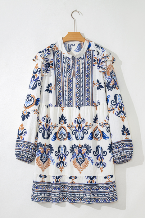 Kennedi Long Sleeve Mini PLUS Dress