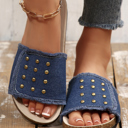  Kennedi Retro Studded Detail Slippers