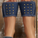  Kennedi Retro Studded Detail Slippers
