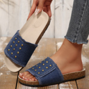  Kennedi Retro Studded Detail Slippers