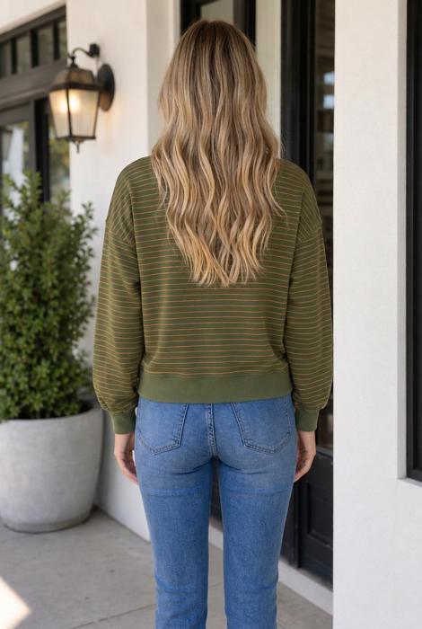 Kennna Block Mock Oversized Sweatshirt