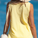  Kenzie Notched Pleated Tank Top