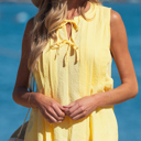  Kenzie Notched Pleated Tank Top
