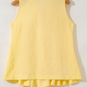  Kenzie Notched Pleated Tank Top