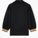  Keziah Patchwork Polo Collar Pullover
