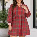  Kharley Cuff Details Shift PLUS Dress
