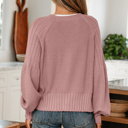  Khloe Mixed Texture Knit Sweater