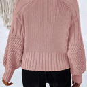  Khloe Mixed Texture Knit Sweater