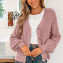 Light Pink Large Khloe Mixed Texture Knit Sweater