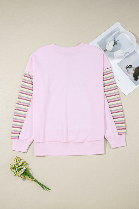 Khloe Patchwork Loose Henley Sweatshirt