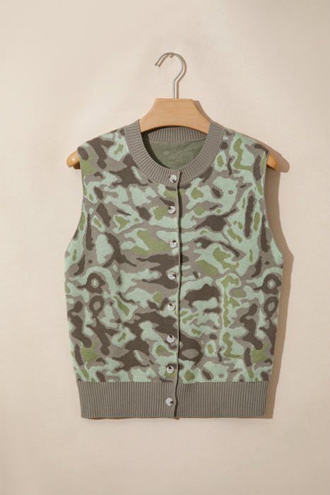 Kiana Print Front Loose Sweater