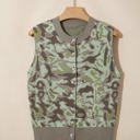  Kiana Print Front Loose Sweater