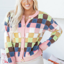 Multicolour XL Kiara Pattern Front Cardigan Sweater