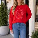 Red Medium Kieria Crewneck Holiday Festive Sweatshirt