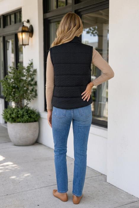 Kierra Stand Zipper Winter Vest