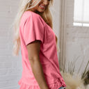  Kimber Frilled Hem Loose Top