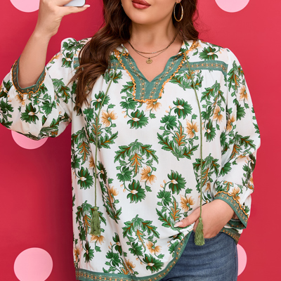 Kira 3 4 Sleeve PLUS Blouse