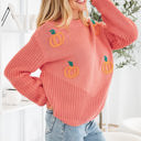 Kirahira Embroidered Thanksgiving Holiday Sweater