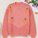  Kirahira Embroidered Thanksgiving Holiday Sweater