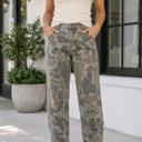 Khaki Size 14 Kirstyn Patch Detail Casual Jeans