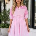 Pink XL Kristen Collar Mini Dress