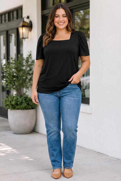 Kristen Short Sleeve PLUS Top