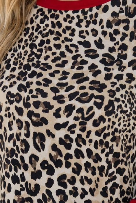 Kyla Contrast Trim Long Sleeve Top