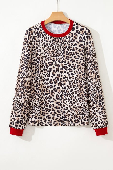 Kyla Contrast Trim Long Sleeve Top