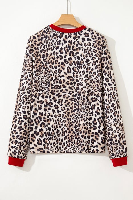 Kyla Contrast Trim Long Sleeve Top
