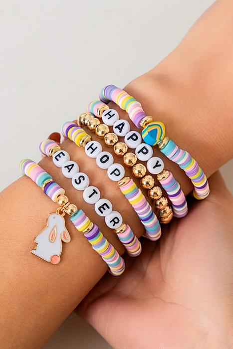 Kylee Beaded Elastic Layer Bracelet
