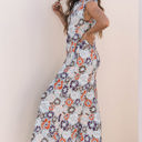  Kylee Floral Sleeveless Buttoned Wide Leg Jumpsuit