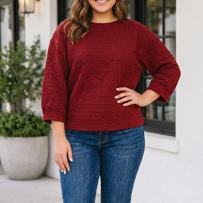 Laceee Adjustable Cuffs Shift PLUS Blouse