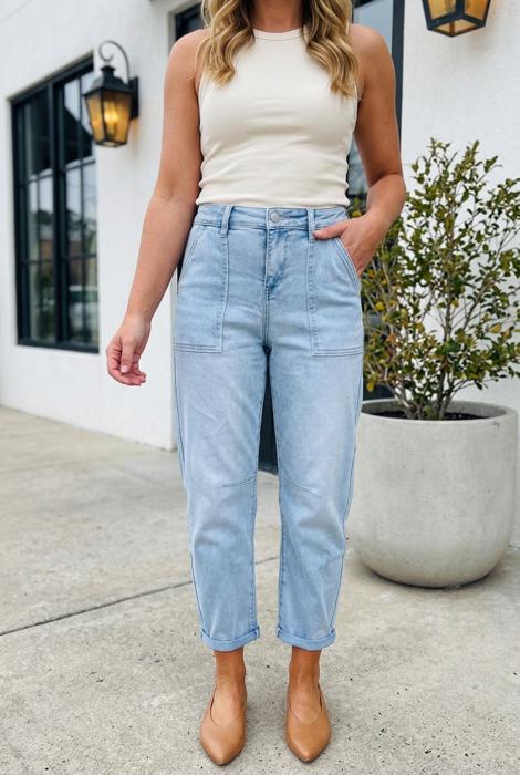 Lacey Relaxed Patch Jeans