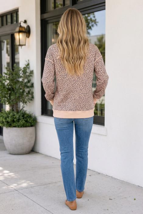 Laila Ribbed Cuffs Hem Sweatshirt