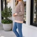  Laila Ribbed Cuffs Hem Sweatshirt