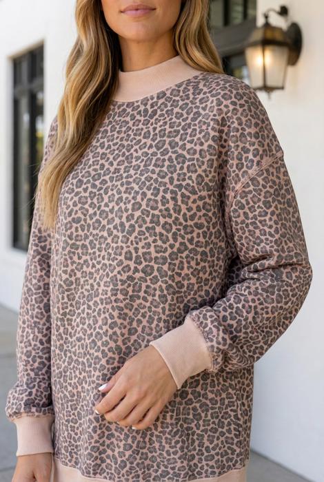 Laila Ribbed Cuffs Hem Sweatshirt
