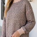  Laila Ribbed Cuffs Hem Sweatshirt